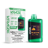 Kraze HD Mega 20K - Apple Bomb Ice - Disposable Vape - Vapeshop Mania