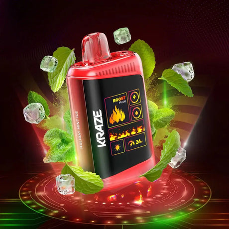 Kraze HD Mega 20K - Holiday Mint Ice - Vape jetable - Vapeshop Mania