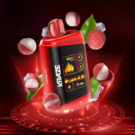 Kraze HD Mega 20K - Litchi glacé - Vape jetable - Vapeshop Mania