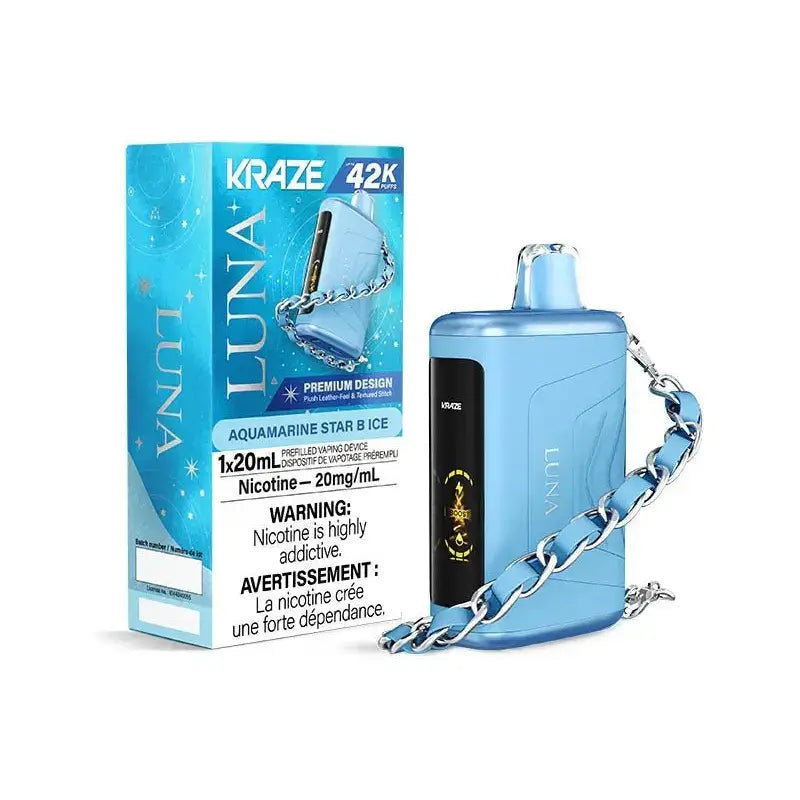 Kraze Luna 42K - Aquamarine Star B Ice - Vape jetable - Vapeshop Mania