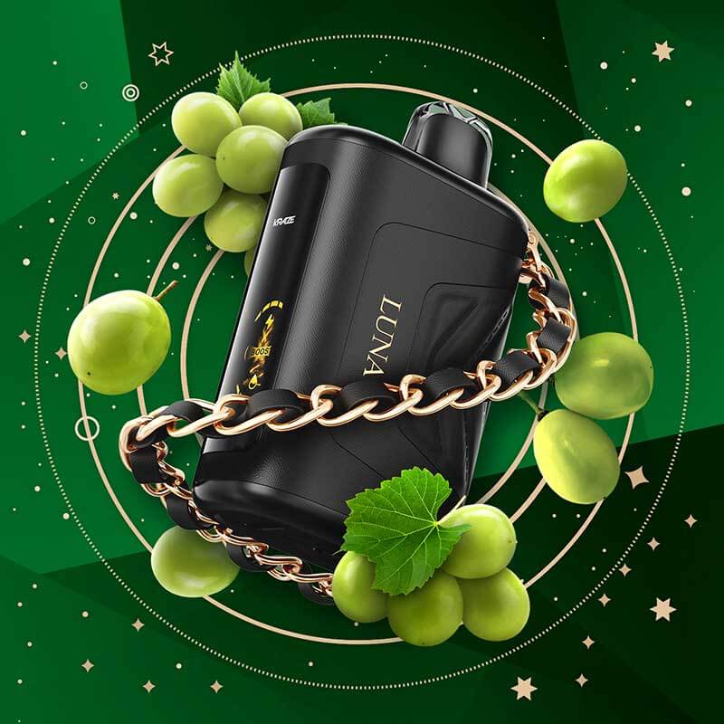 Kraze Luna 42K - Raisin vert émeraude - Vape jetable - Vapeshop Mania