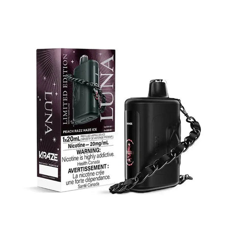 Kraze Luna 42K - Peach Razz Haze Ice Édition limitée - Vape jetable - Vapeshop Mania