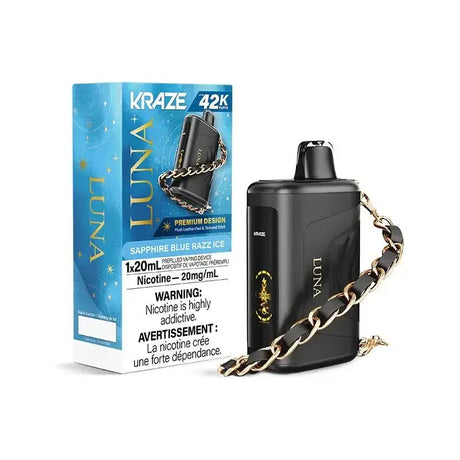 Kraze Luna 42K - Sapphire Blue Razz Ice - Vape jetable - Vapeshop Mania
