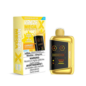 Kraze Mega X 48K - Banana Blast Ice - Disposable Vape - Vapeshop Mania