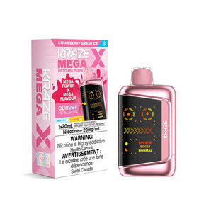Kraze Mega X 48K - Strawberry Smash Ice - Disposable Vape - Vapeshop Mania