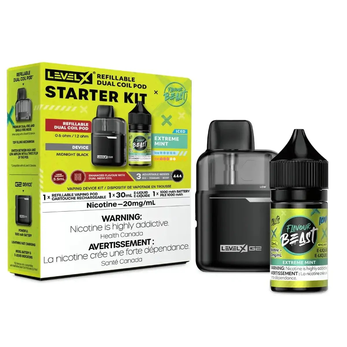 Level X G2 Starter Kit - Flavour Beast - Extreme Mint Ice