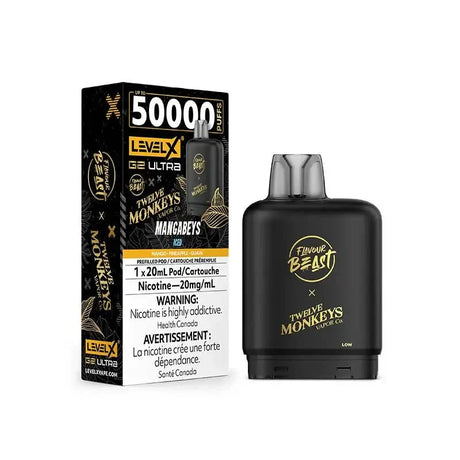 Level X G2 Ultra 50K Pod - Flavour Beast - 12 Monkeys - Mangabeys Ice