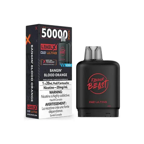 Level X G2 Ultra 50K Pod - Flavour Beast - Bangin' Blood Orange Ice