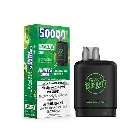 Level X G2 Ultra 50K Pod - Flavour Beast - Green Apple Fruity G