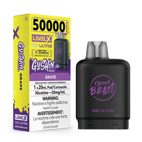 Level X G2 Ultra 50K Pod - Flavour Beast - Gushin S. Grape