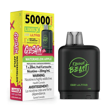 Pod Level X G2 Ultra 50K - Flavour Beast - Gushin S. Pastèque-Pomme