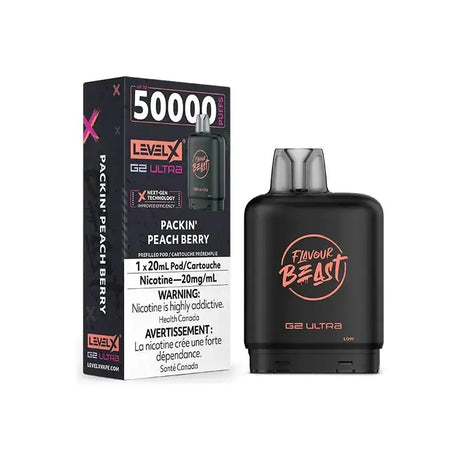 Pod Level X G2 Ultra 50K - Flavour Beast - Packin' Peach Berry