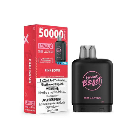 Level X G2 Ultra 50K Pod - Flavour Beast - Pink Bomb Ice