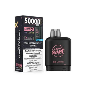 Pod Level X G2 Ultra 50K - Flavour Beast - STR8 UP Fraise-Banane Glacée