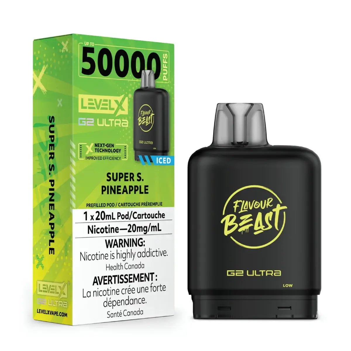 Pod Level X G2 Ultra 50K - Flavour Beast - Super S. Ananas glacé