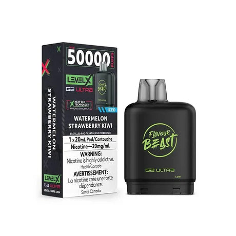 Level X G2 Ultra 50K Pod - Flavour Beast - Watermelon Strawberry Kiwi Ice