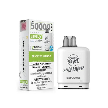 Level X G2 Ultra 50K Pod - Unleashed - Epic Kiwi Mango Ice