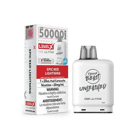 Level X G2 Ultra 50K Pod - Unleashed - Epic Red Lightning Ice