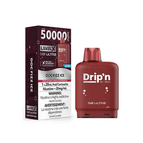 Level X Drip'n Ultra 50K Pod - Doc Fizz Ice - Prefilled Pod - Vapeshop Mania
