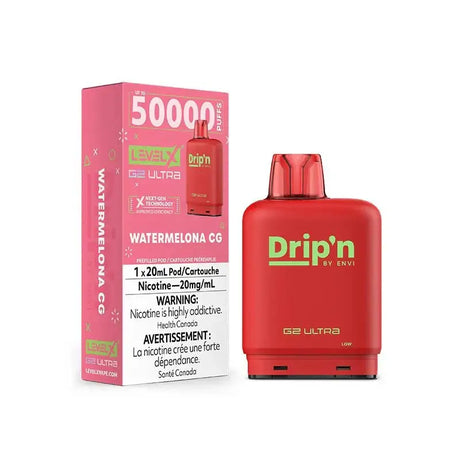 Level X Drip'n Ultra 50K Pod - Watermelona CG - Prefilled Pod - Vapeshop Mania