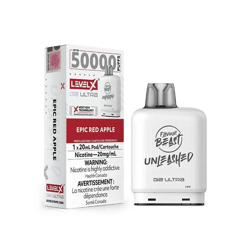 Level X Ultra 50K Pod - Epic Red Apple - Prefilled Pod - Vapeshop Mania