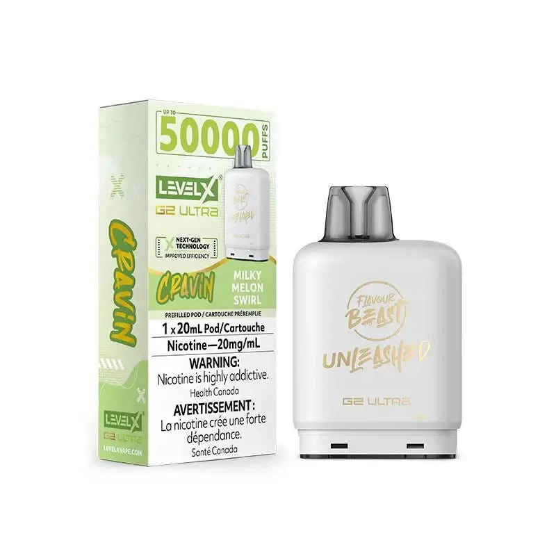 Level X Ultra 50K Pod - Milky Melon Swirl - Prefilled Pod - Vapeshop Mania