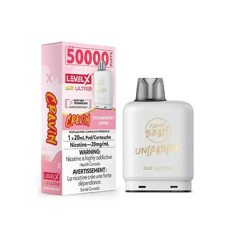 Level X Ultra 50K Pod - Strawberry Swirl - Prefilled Pod - Vapeshop Mania