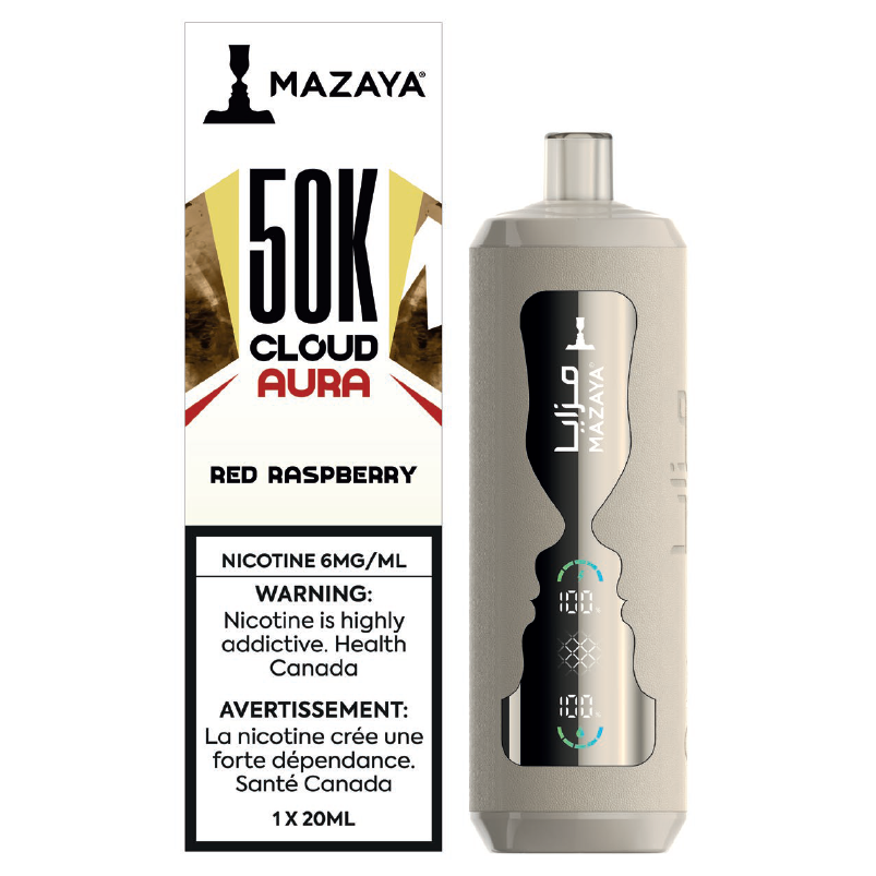 Mazaya Cloud Aura 50K - Red Raspberry - Disposable Vape - Vapeshop Mania