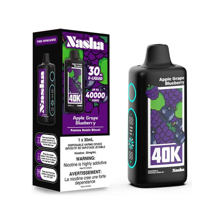 Nasha 40K - Apple Grape Blueberry - Disposable Vape - Vapeshop Mania