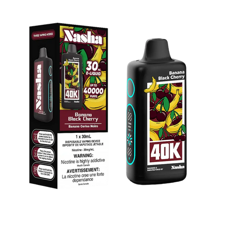 Nasha 40K - Banana Black Cherry - Disposable Vape - Vapeshop Mania
