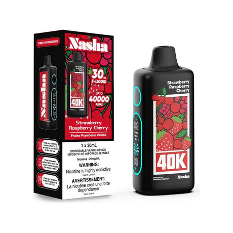 Nasha 40K - Strawberry Raspberry Cherry - Disposable Vape - Vapeshop Mania