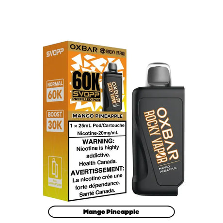 OxBar SVOPP 60K Pod - Mangue Ananas - Pod prérempli - Vapeshop Mania