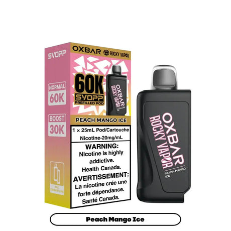 OxBar SVOPP 60K Pod - Pêche Mangue Glacée - Pod prérempli - Vapeshop Mania