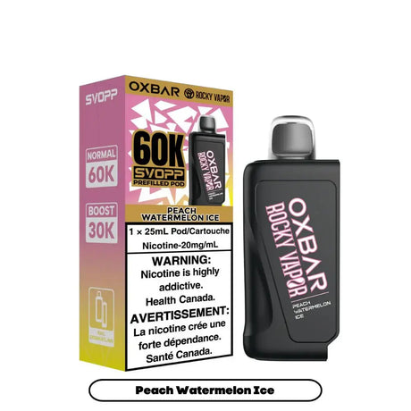OxBar SVOPP 60K Pod - Pêche Pastèque Glacée - Pod prérempli - Vapeshop Mania