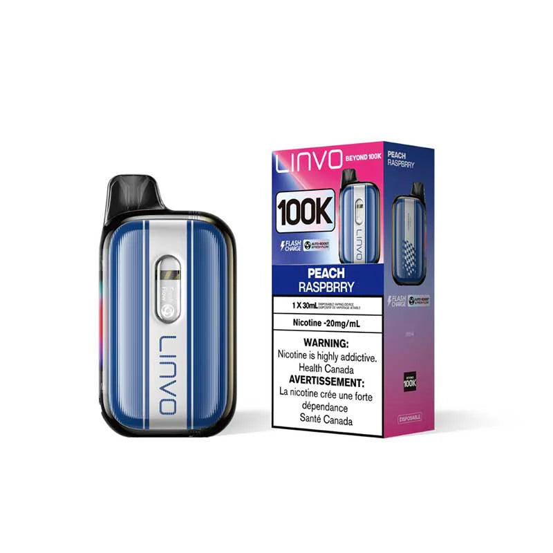 Linvo Beyond 100K - Pêche-Framboise - Cigarette électronique jetable - Vapeshop Mania