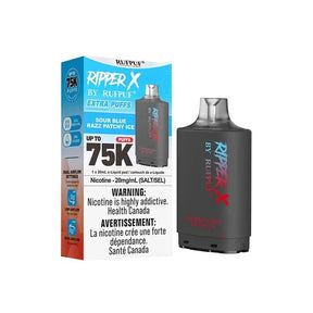 Ripper X 75K Pod - Sour Blue Razz Patchy Ice