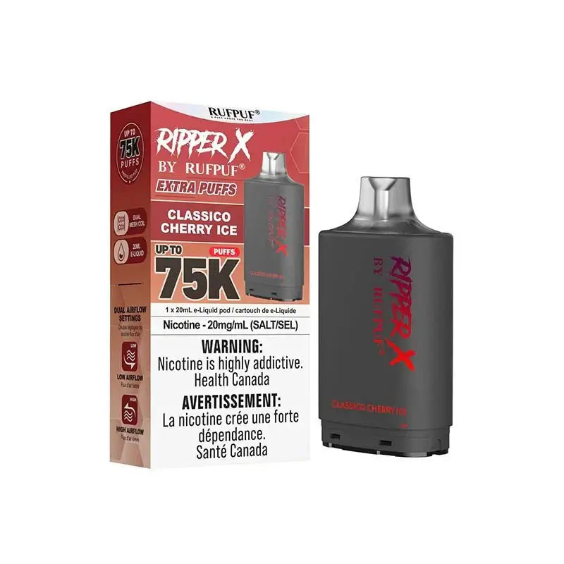 Ripper X 75K Pod - Classico Cherry Ice - Prefilled Pod - Vapeshop Mania