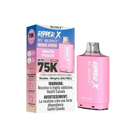 Ripper X 75K Pod - White Peach - Prefilled Pod - Vapeshop Mania