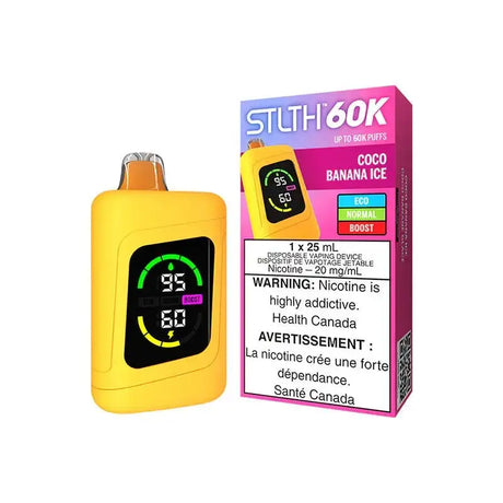 STLTH - Coco Banana Ice - Vape jetable - Vapeshop Mania