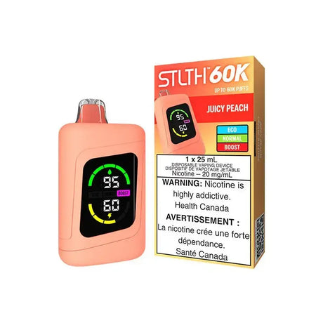 STLTH 60K - Juicy Peach - Disposable Vape - Vapeshop Mania