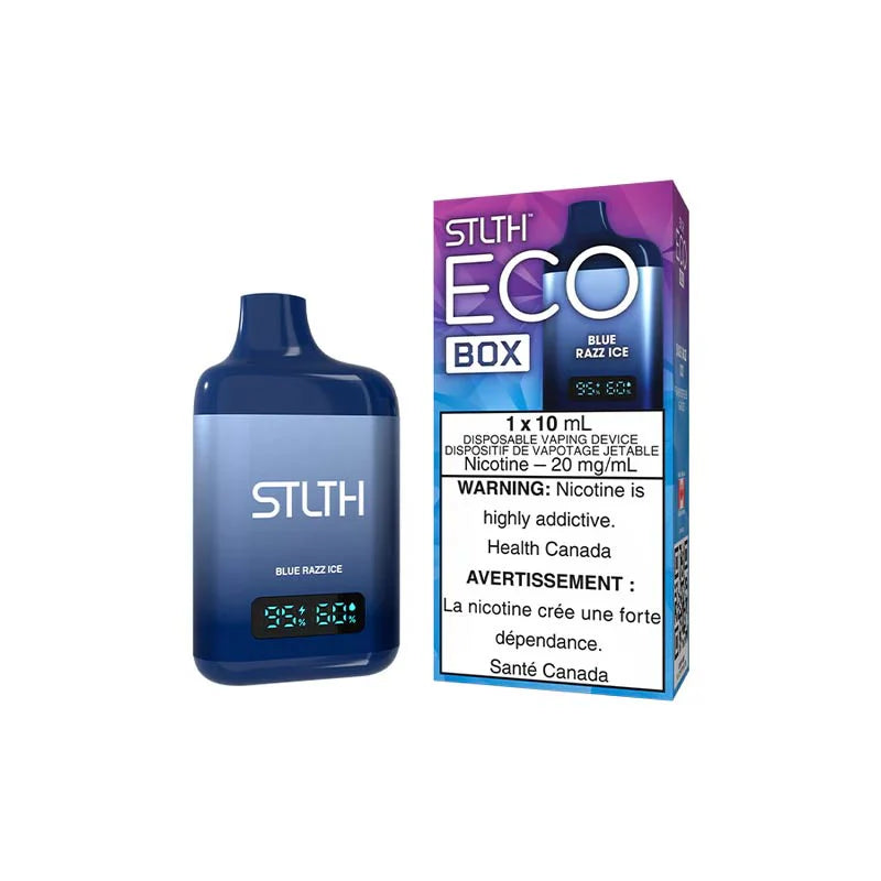 STLTH ECO BOX Jetable - Blue Razz Ice - Cigarette électronique jetable - Vapeshop Mania