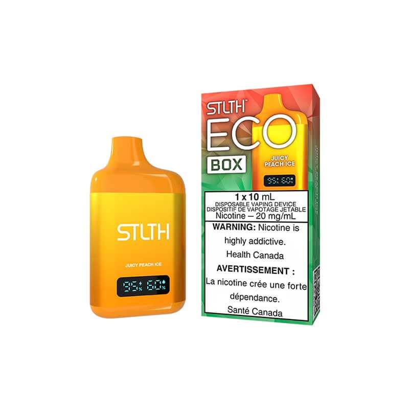 STLTH ECO BOX - Juicy Peach Ice - Disposable Vape - Vapeshop Mania