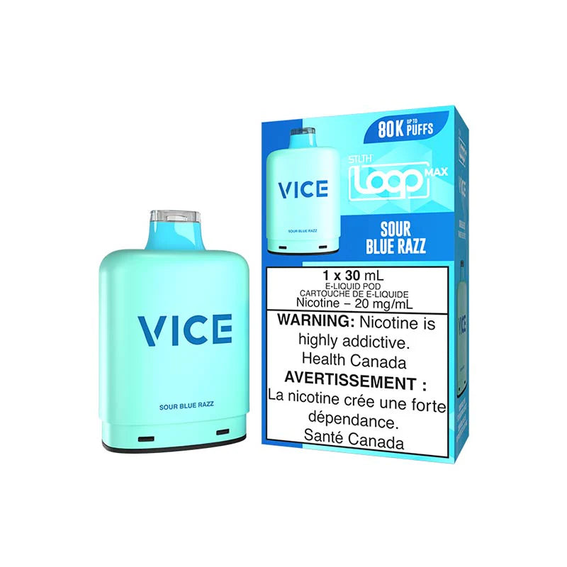 STLTH Loop Max x Vice Pod - Sour Blue Razz - Prefilled Pod - Vapeshop Mania
