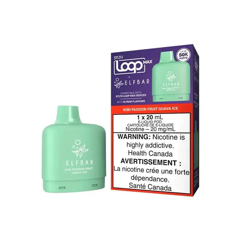 STLTH Loop Max Elfbar Pod - Kiwi, fruit de la passion et goyave glacée - Pod prérempli - Vapeshop Mania