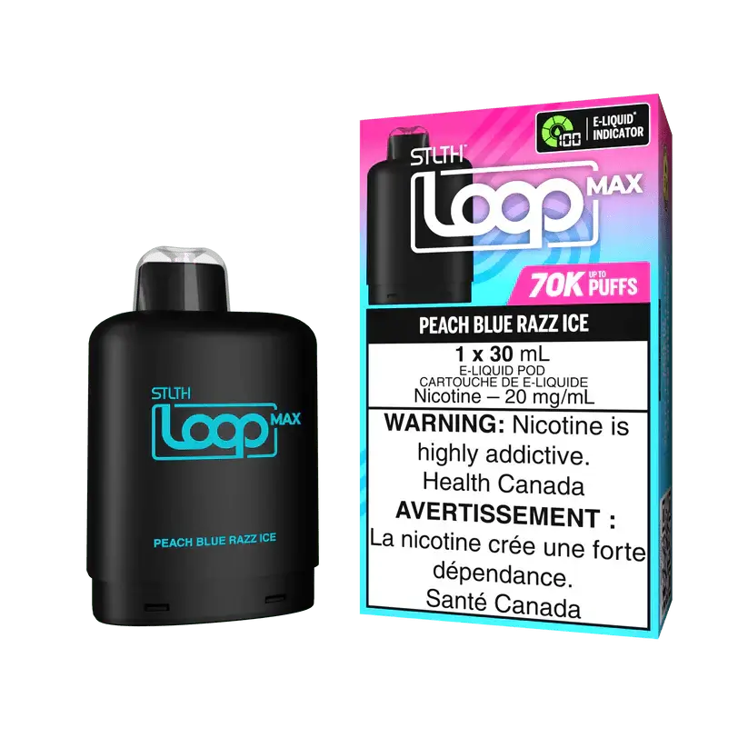 STLTH Loop Max Pod - Peach Blue Razz Ice - Prefilled Pod - Vapeshop Mania