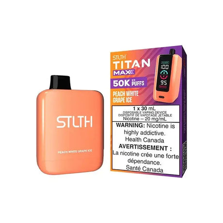 STLTH Titan Max 50K - Pêche, Blanc, Raisin, Glace