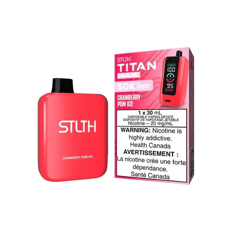 STLTH Titan Max 50K - Cranberry Pom Ice - Disposable Vape - Vapeshop Mania