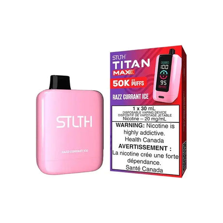 STLTH Titan Max - Razz Currant Ice - Vape jetable - Vapeshop Mania