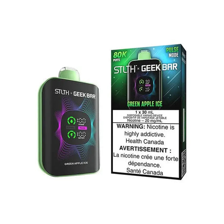 STLTH x Geek Bar 80K - Pomme verte glacée - Vape jetable - Vapeshop Mania