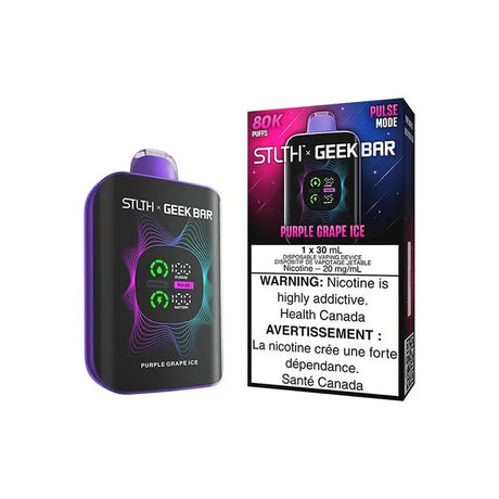 STLTH  Geek Bar - Purple Grape Ice - Vape jetable - Vapeshop Mania